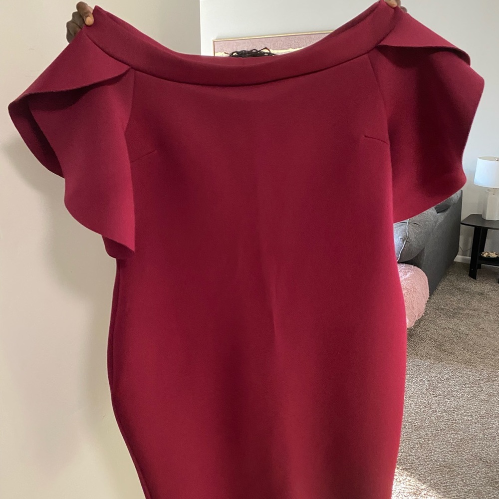 Fitted dress.